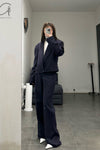 SAMUEL GUI YANG MW SIR Wool Jacket MWAW22BL04-1 Navy Blue